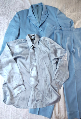 Pacelli men blue dress suit - blue,